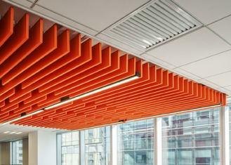 Het gerecycleerde Materiële Akoestische Plafond brengt Geluiddempende Schotten 1200mm*330mm in de war