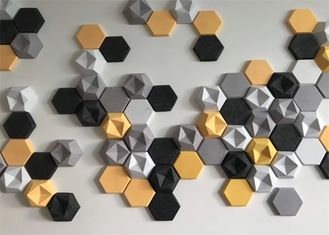 Decoratieve geluidsdemping Hexagonale akoestische panelen 3d Music Studio 600mm * 600mm