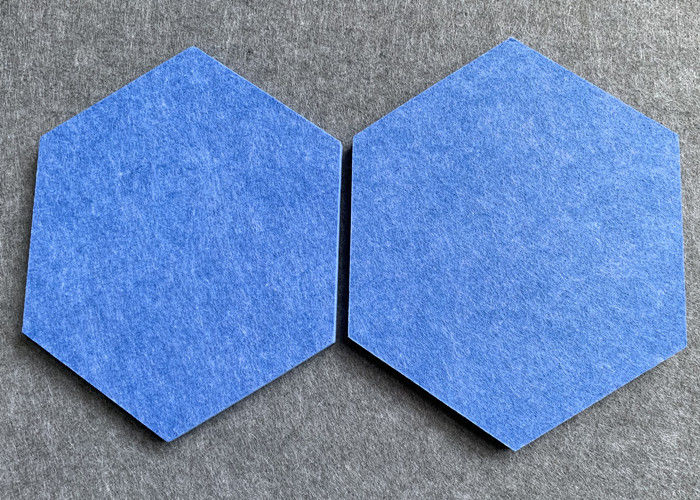 EN13501 12mm Hexagon Sound Absorbing Wall Tiles Decorative Eco Friendly Voor geluidsstudio