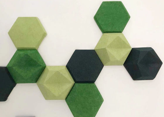 Hexagonale polyester 3D-dekoratieve geluidsabsorberende wandpanelen