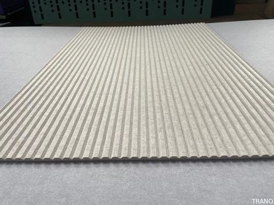 Vooraf afgewerkte geluidsisolatie 3D akoestische wandpanelen Gerecycled materiaal